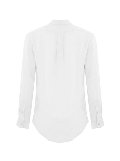 Camicia button-down in lino Bianco POLO RALPH LAUREN | 710966295003
